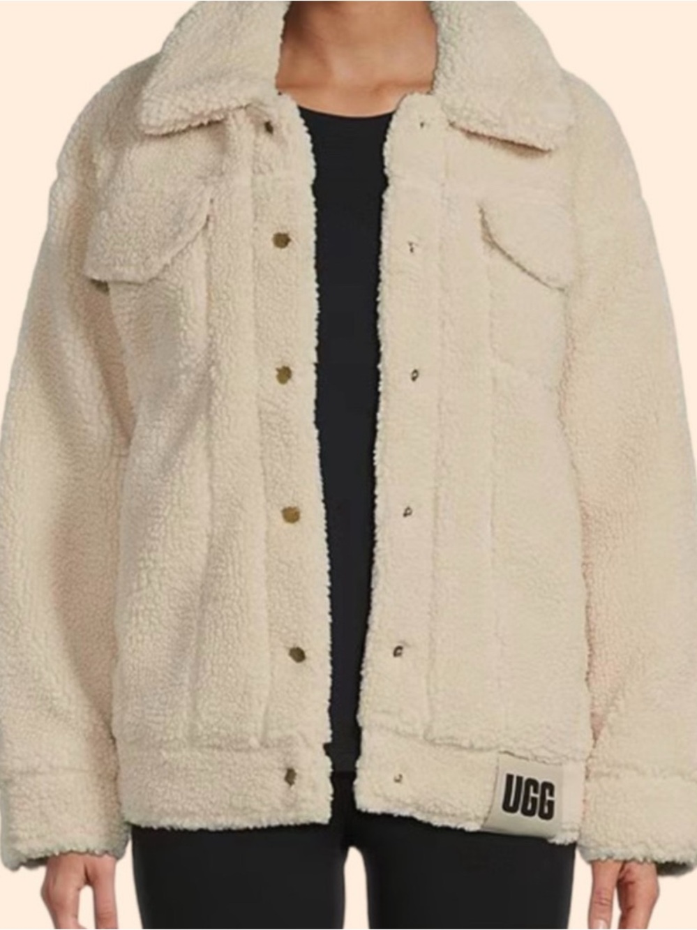 UGG Cream Teddy Sherpa Jacket